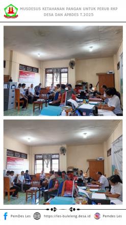 PEMERINTAH DESA LES GELAR MUSDESUS KETAHANAN PANGAN UNTUK PERUBAHAN RKP DESA DAN APBDES TAHUN 2025